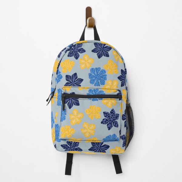 Item preview, Garden floral pattern blue and yellow designed and sold by HeartPieces.