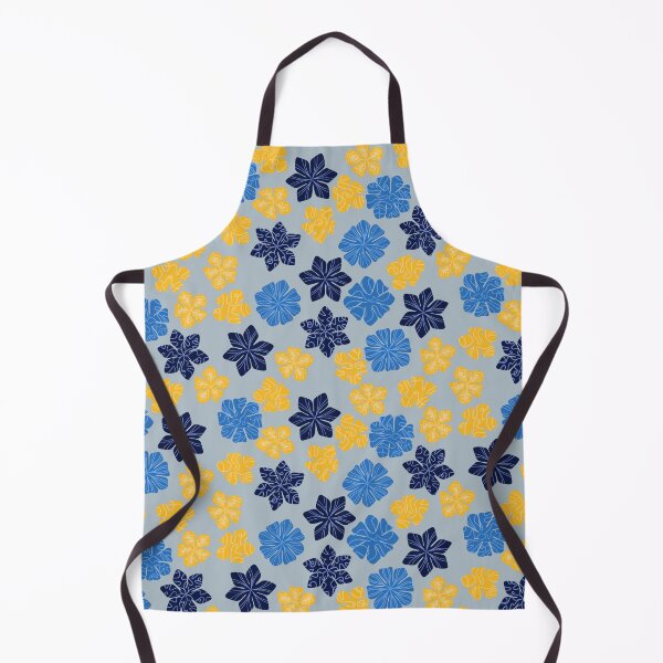 Item preview, Garden floral pattern blue and yellow designed and sold by HeartPieces.