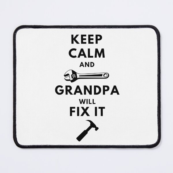 Item preview, Keep calm and grandpa will fix it. (Black) designed and sold by FigjamDesigns.