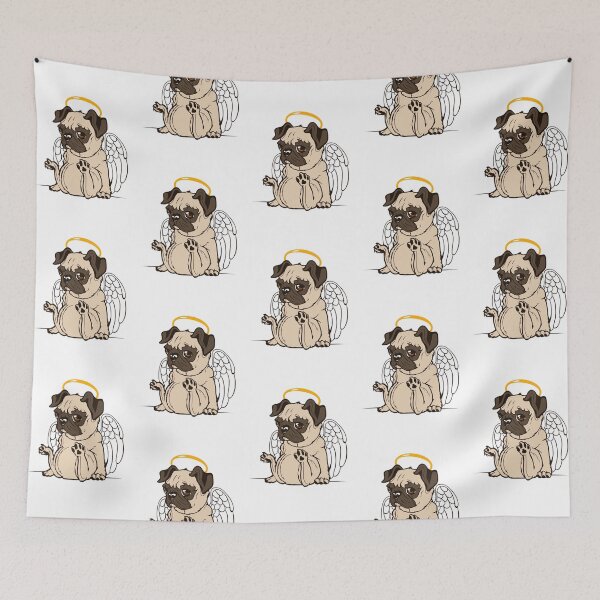 Item preview, Cute Angel Pug  designed and sold by khachiche.