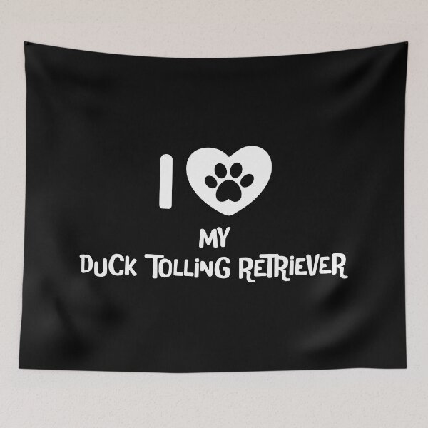 Item preview, I love my duck tolling retriever - white text with pawheart designed and sold by EmeraldeaArt.