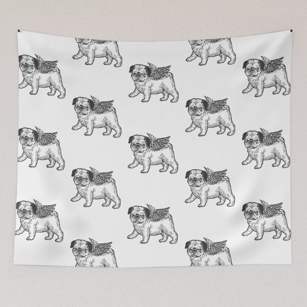Item preview, Cute Angel Pug  designed and sold by khachiche.