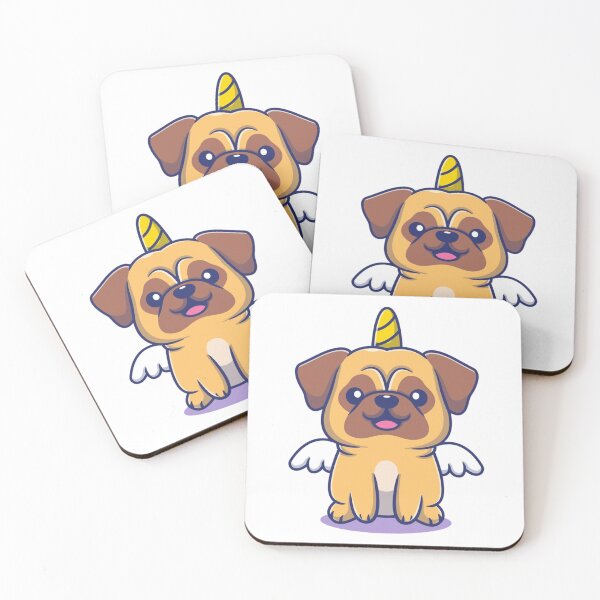 Item preview, Cute Angel Unicorn Pug  designed and sold by khachiche.