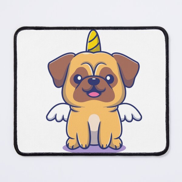 Item preview, Cute Angel Unicorn Pug  designed and sold by khachiche.