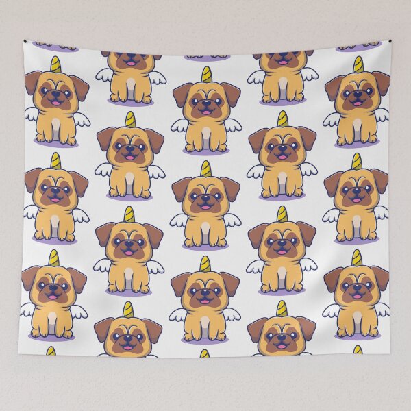 Item preview, Cute Angel Unicorn Pug  designed and sold by khachiche.