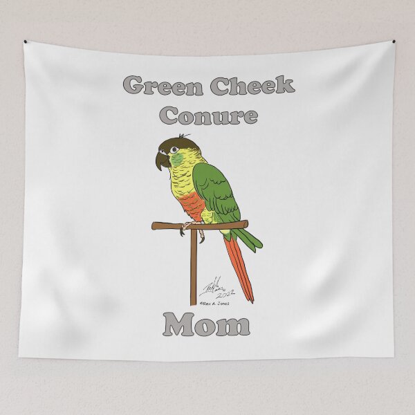 Item preview, Green Cheek Conure Mom -- Oscar Jones designed and sold by Laughing Parrot Studio.