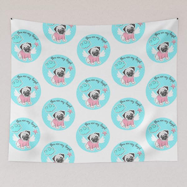 Item preview,  Cute Angel Pug  designed and sold by khachiche.