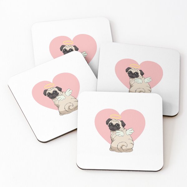 Item preview, Valentine Cute Angel Pug  designed and sold by khachiche.