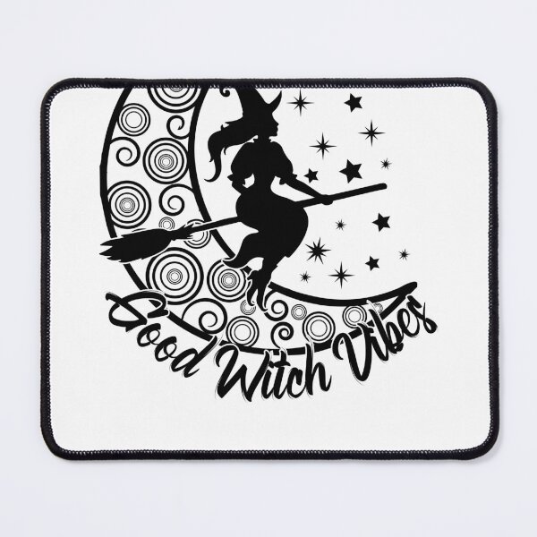 Item preview, Good Witch Vibes, Flying Witch On Broomstick Abstract Design designed and sold by whytealistair.