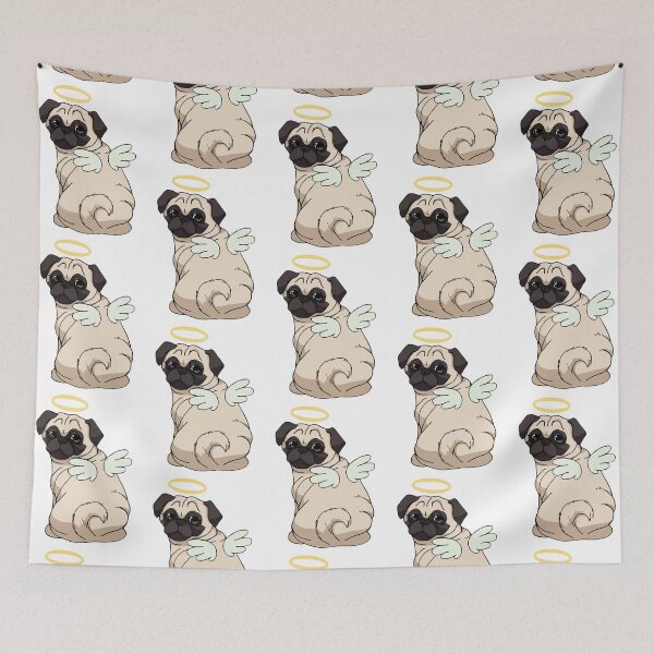 Item preview, Cute Angel Pug  designed and sold by khachiche.