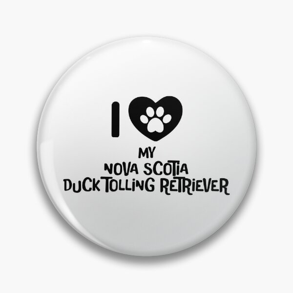 Item preview, I love my nova scotia duck tolling retriever - black text with pawheart designed and sold by EmeraldeaArt.