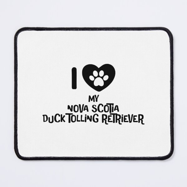 Item preview, I love my nova scotia duck tolling retriever - black text with pawheart designed and sold by EmeraldeaArt.
