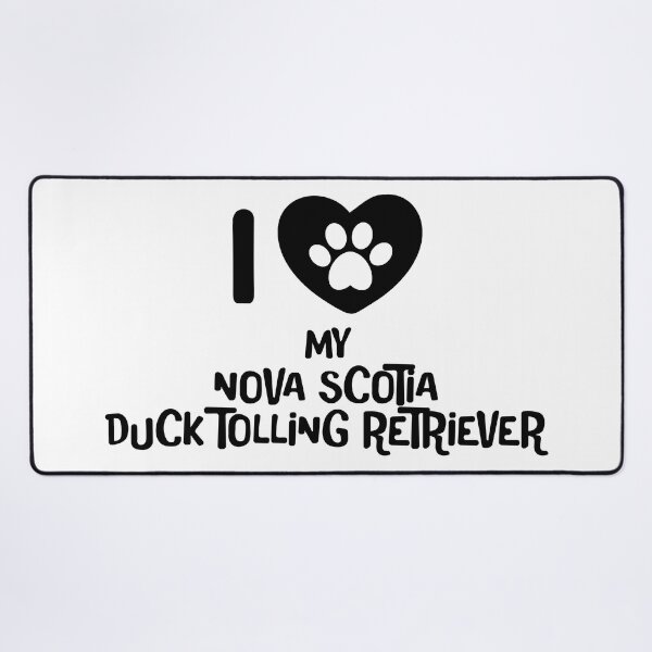 Item preview, I love my nova scotia duck tolling retriever - black text with pawheart designed and sold by EmeraldeaArt.