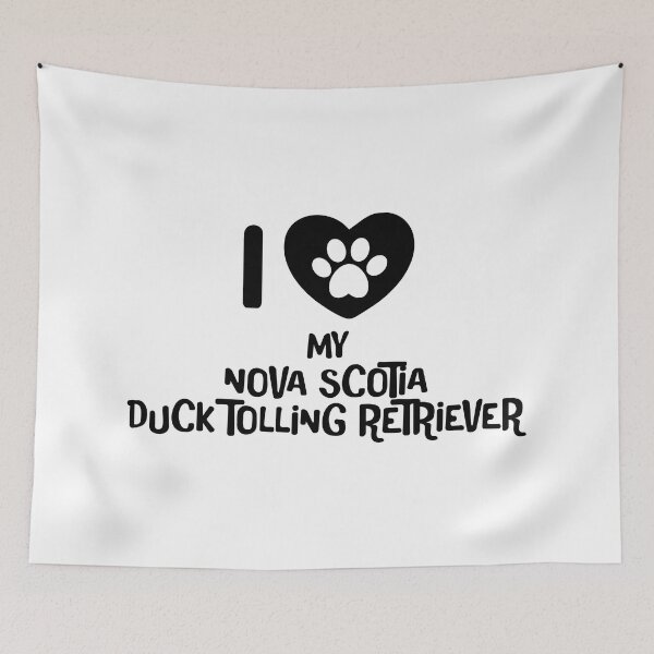 Item preview, I love my nova scotia duck tolling retriever - black text with pawheart designed and sold by EmeraldeaArt.