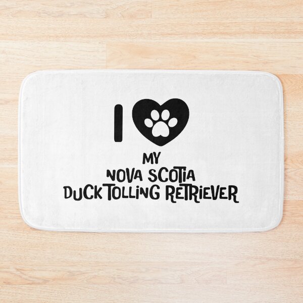 Item preview, I love my nova scotia duck tolling retriever - black text with pawheart designed and sold by EmeraldeaArt.