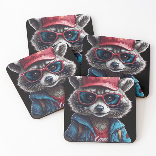 Item preview, Racoon with glasses designed and sold by Showmee.