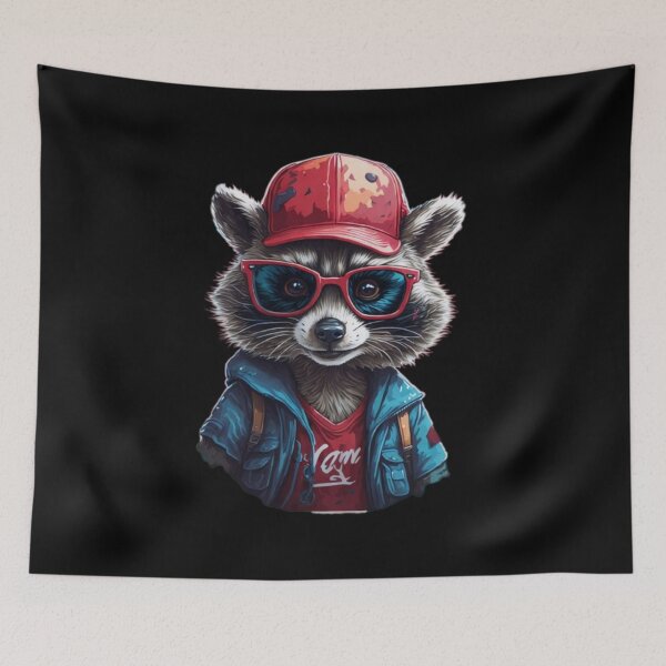 Item preview, Racoon with glasses designed and sold by Showmee.