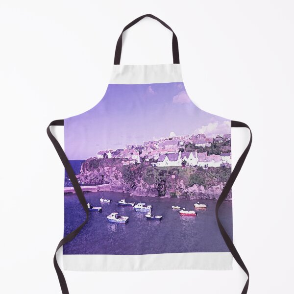Item preview, Port Isaac Travel Poster, Cornwall, Amaranthine Tide - A Breathtaking Snapshot in Time of a Beautiful Fishing Village designed and sold by studioSharonKay.