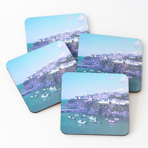Item preview, Port Isaac Travel Poster, Cornwall, Ultramarine Tide - A breathtaking Snapshot in Time of a Beautiful Fishing Village designed and sold by studioSharonKay.