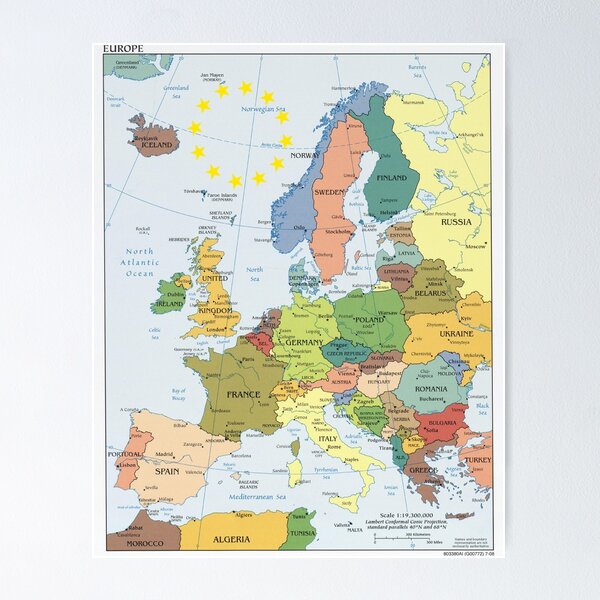 Artikel-Vorschau von Politische Karte von Europa, Kartierung der Länder Europas, lebendige politische Karte, digitale Europakarte, farbenfrohe Bürowanddekoration, designt und verkauft von AustriaDesigns.