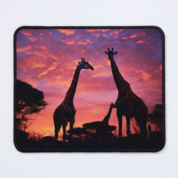 Item preview, A Serene Silhouette: A Giraffe in the African Sunset designed and sold by Brendon987.