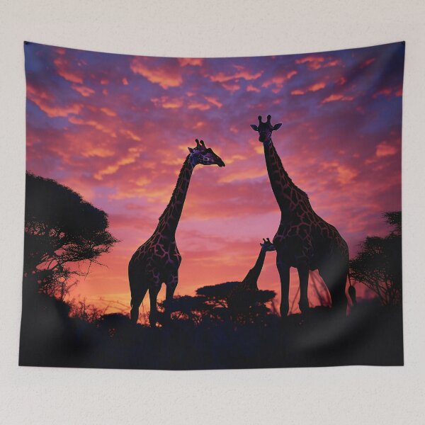 Item preview, A Serene Silhouette: A Giraffe in the African Sunset designed and sold by Brendon987.
