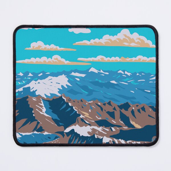 Item preview, The Andes Mountain or Andean Mountain Range in Chile and Argentina WPA Art Deco Poster designed and sold by patrimonio.