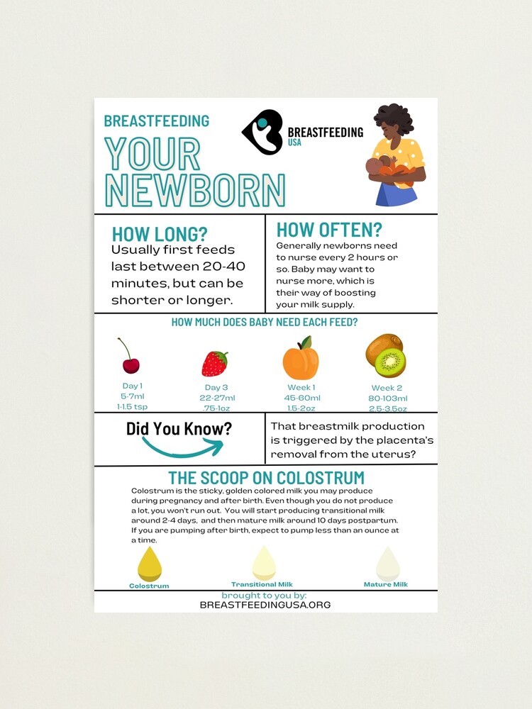 Breastfeeding Your Newborn Guide Photographic Print
