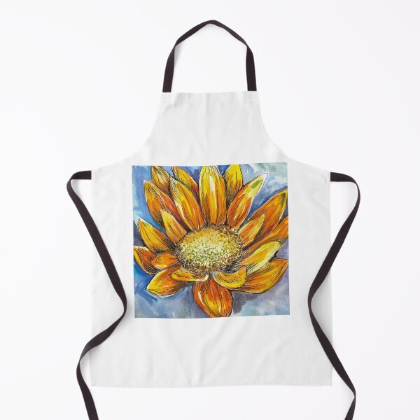 Item preview, Sunflower, daisy, yellow flower, lotus watercolor original painting sticker, cup, bag flower lover gifts designed and sold by Paintingladycat.