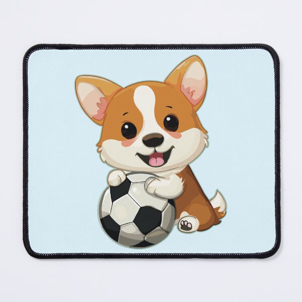 Item preview, Corgi Dog with Soccer Ball designed and sold by Numero14.