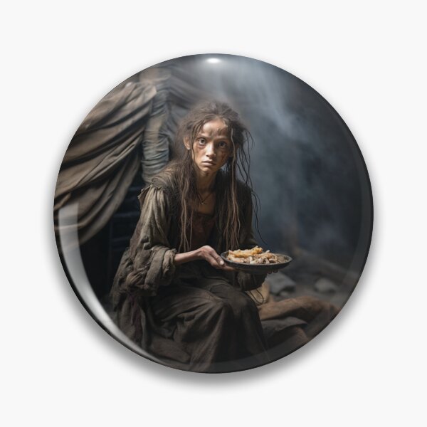 Item preview, Starving Skinny Beggar Girl # 1 designed and sold by Demonik-Art.