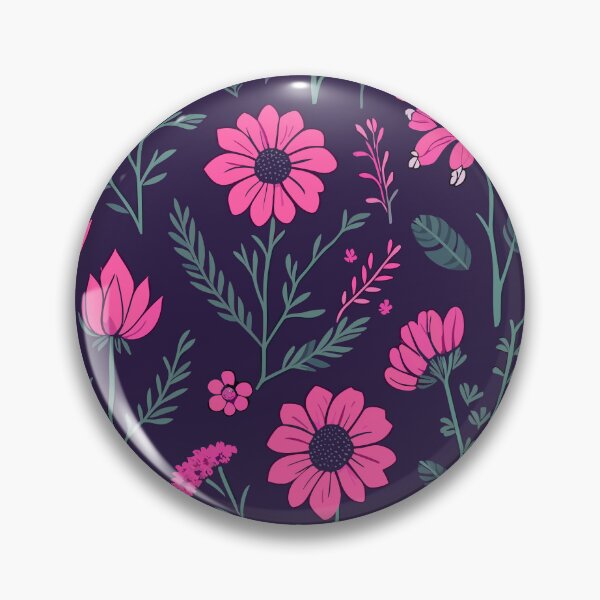 Item preview, Vintage Bold Pink Floral Pattern  designed and sold by aylastyle.