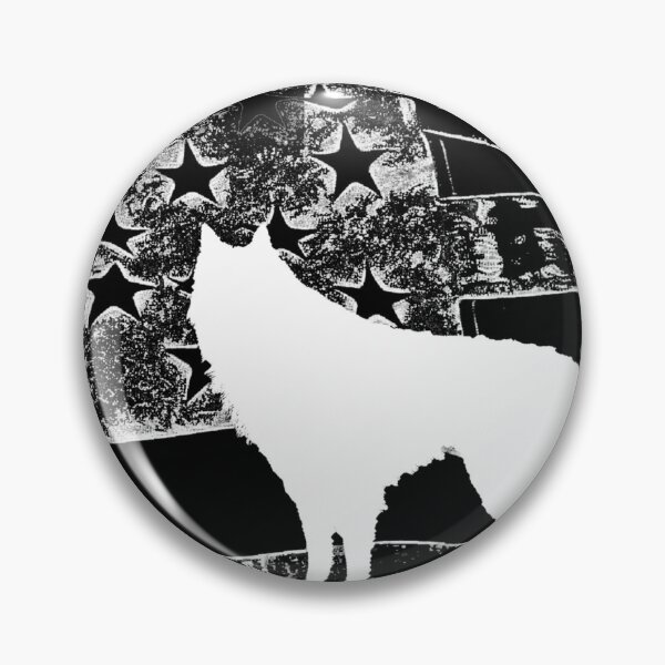 Artikelvorschau, Wolf und weiße Flagge auf Schwarz entworfen und verkauft von FlowerandDesing.