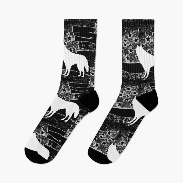 Item preview, Wolf and white flag on black designed and sold by FlowerandDesing.
