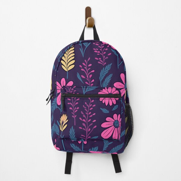 Item preview, Retro Bold Pink Flowers and leaves Pattern designed and sold by aylastyle.