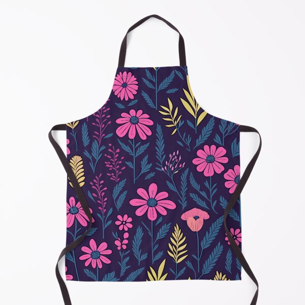 Item preview, Retro Bold Pink Flowers and leaves Pattern designed and sold by aylastyle.