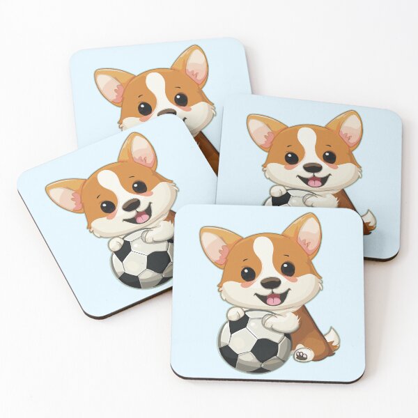 Item preview, Corgi Dog with Soccer Ball designed and sold by Numero14.