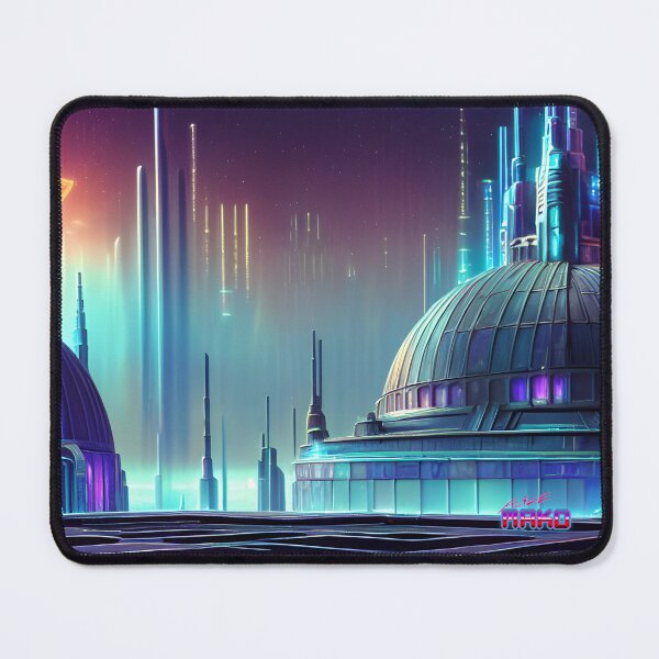 Item preview, Retro Scifi Skyline Deco CCXIV designed and sold by AliceMako.