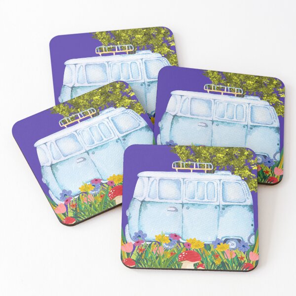 Item preview, Camper going through a forest. designed and sold by ValsCrazyCats.