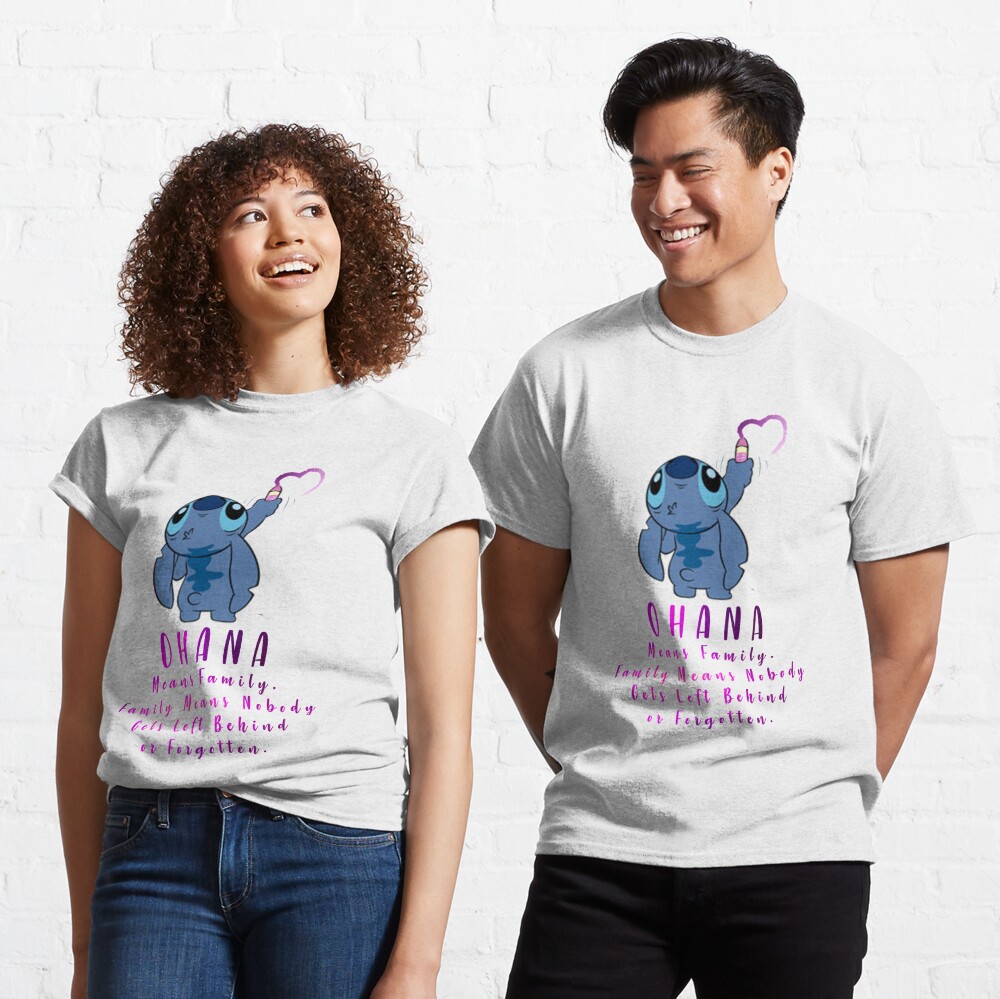 Lilo & Stitch - T-shirt OHANA - Fille  Des promos sur vos marques préférées