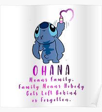 Lilo and Stitch Ohana Poster