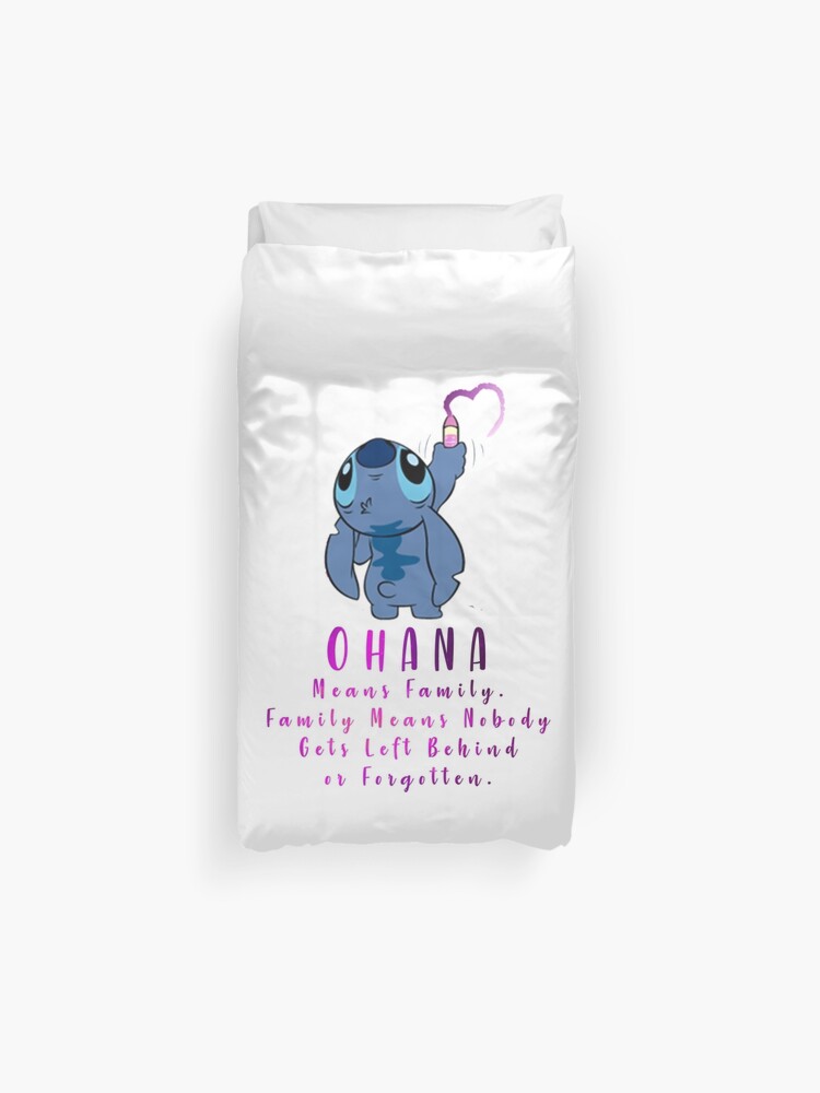 Lilo And Stitch Ohana Duvet Cover By Sarahxxdll Redbubble