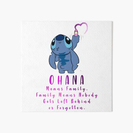 Vista previa del artículo con la obra «Lilo y Stitch Ohana», diseñado y vendido por sarahxxdll.