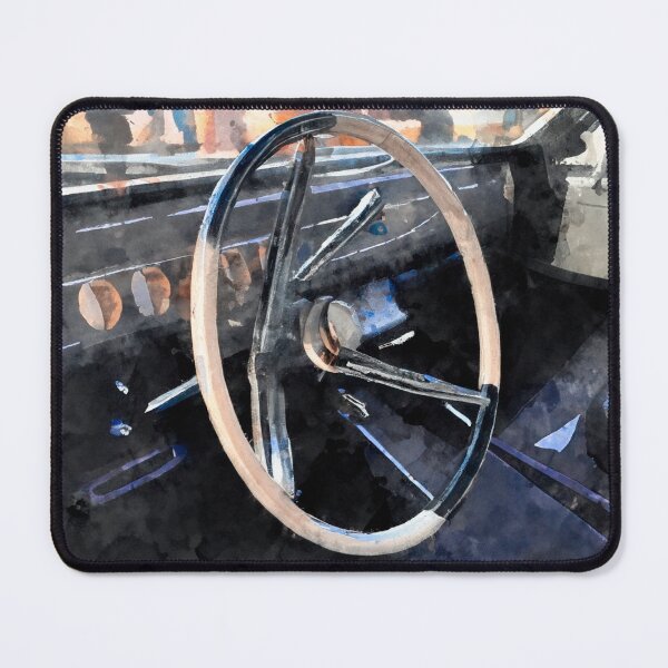 Item preview, Steering wheel of retro car watercolor  designed and sold by Kate1art.