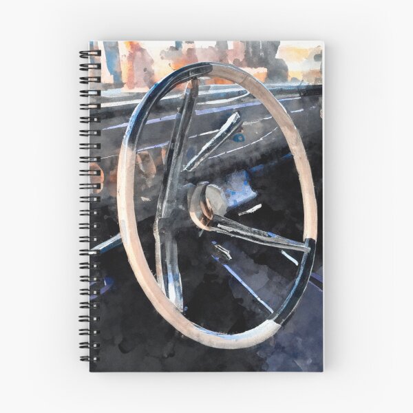 Item preview, Steering wheel of retro car watercolor  designed and sold by Kate1art.