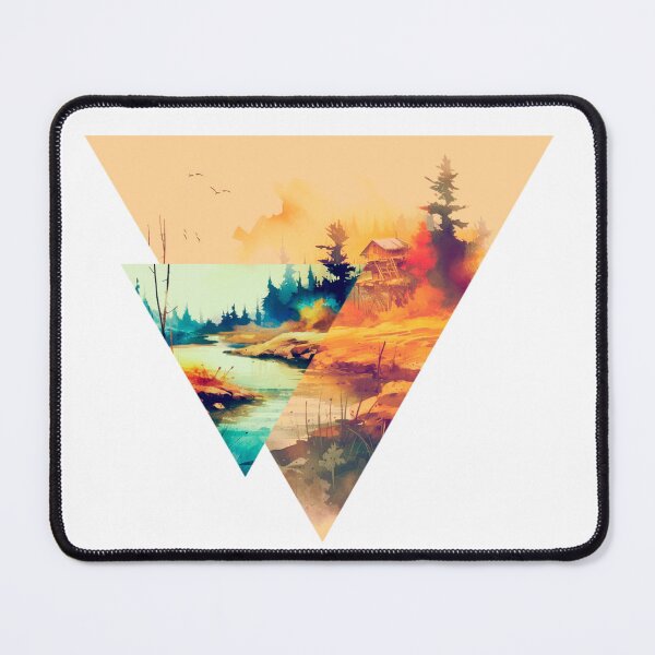 Item preview, Aerial Mystique: Surreal Triangular Vistas in Watercolor designed and sold by Brand Uno Studio.