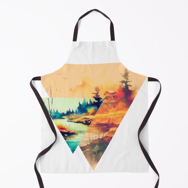 Item preview, Aerial Mystique: Surreal Triangular Vistas in Watercolor designed and sold by Brand Uno Studio.