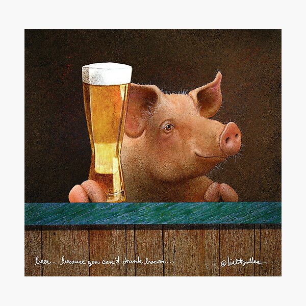 Item preview, beer ... because you cant drink bacon... designed and sold by Will Bullas Studio.