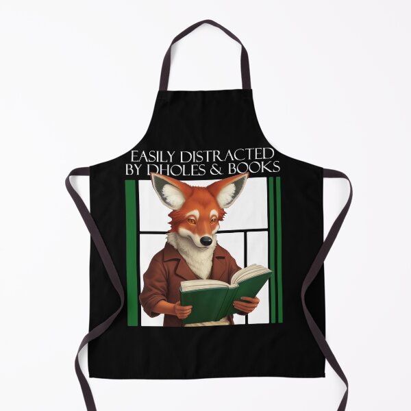 Item preview, Easily Distracted By Dholes & Books - Whimsical Reading Companion designed and sold by Ridaelb.