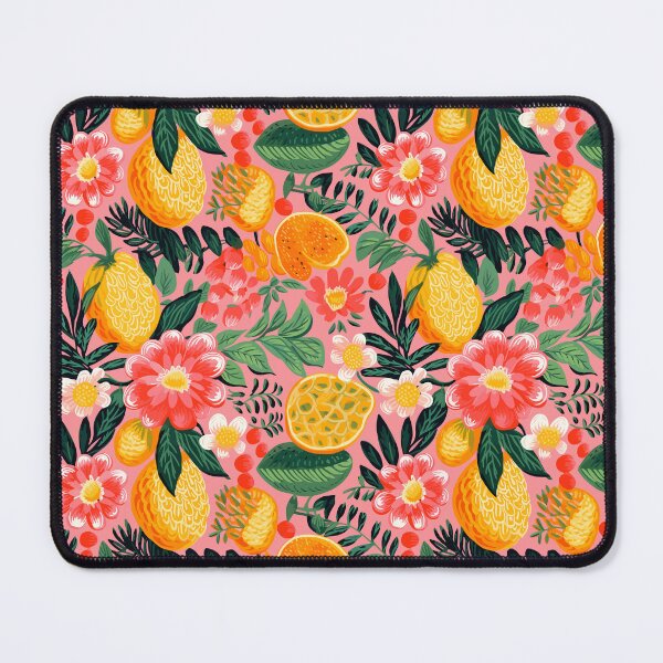 Item preview, Zesty Tropical Floral and Fruit Print designed and sold by meggydesigns.